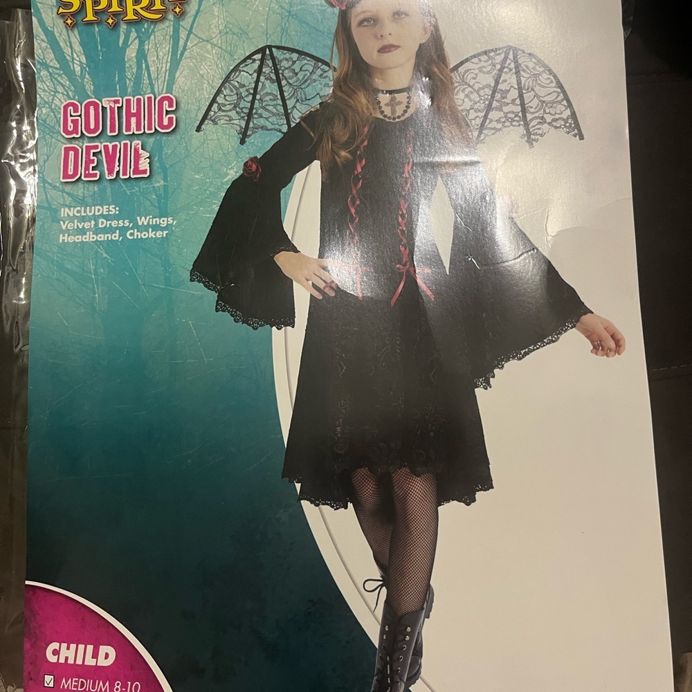 Gothic Devil costume size 8-10 medium